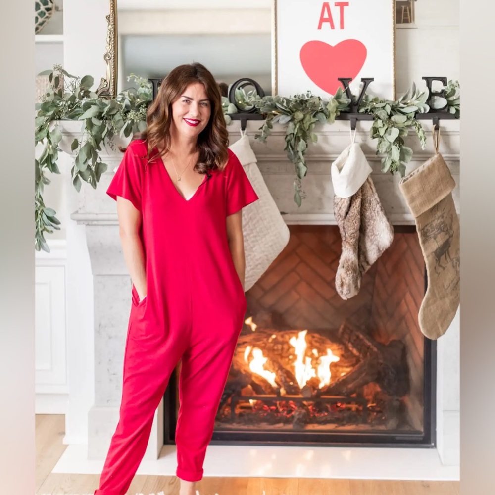Smash + Tess x Jillian Harris Sunday Romper (Red/X-Small) From Jilly Box